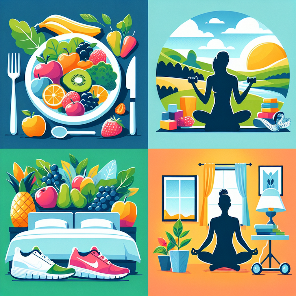 Poster Kreatif Gaya Hidup Sehat yang Mudah untuk Digambar